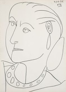 Pablo Picasso, Portrait of Helena Rubinstein, 1955.  Jewish Museum