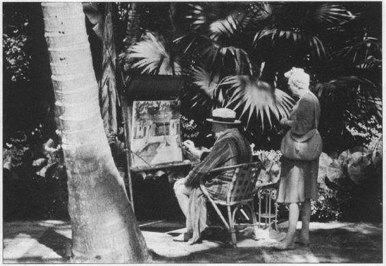 Winston Churchill at Casa Alva (Consuelo Vanderbilt's home in Florida)