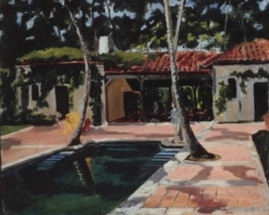 Casa Alva, built in the mid-1930s for Consuelo Vanderbilt Balsan. Painting by Winston Churchill