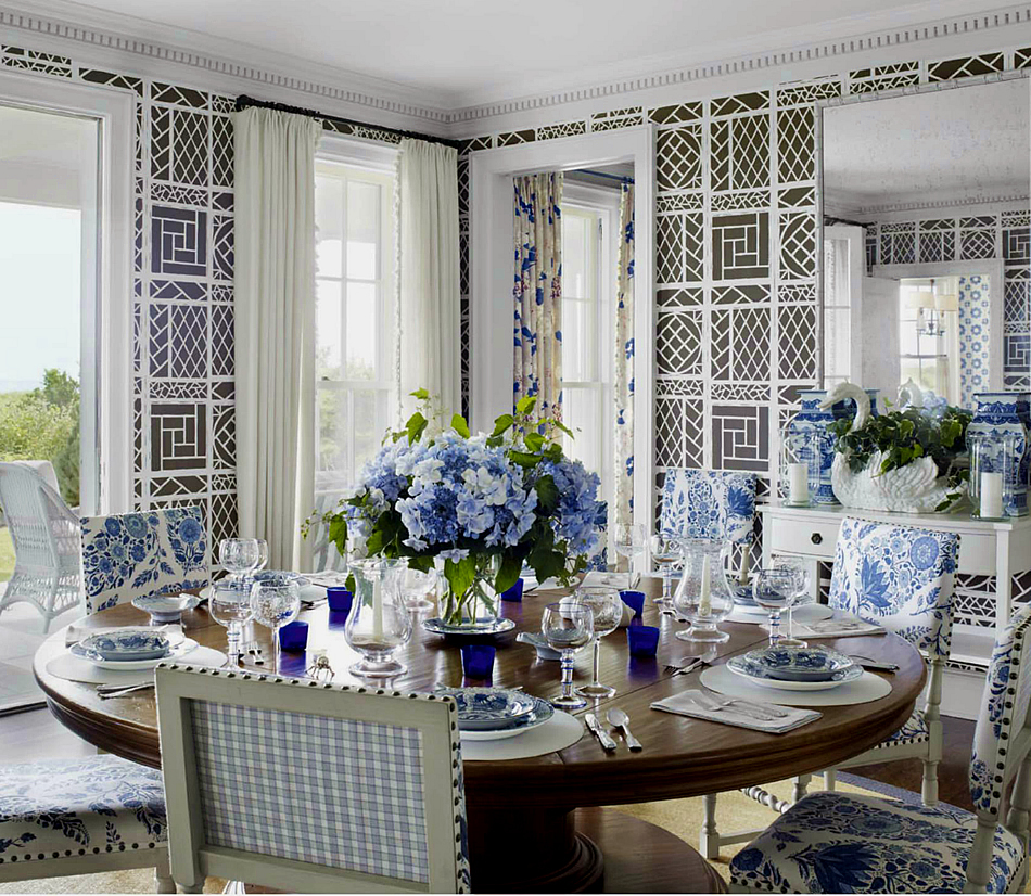 Lyford Trellis wallpaper. Tom Scheerer design