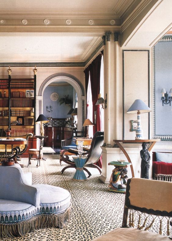  The main salon at Leves, Madeleine Castaign's country home.
