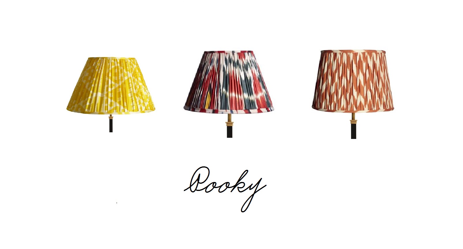 Ikat lampshades Pooky