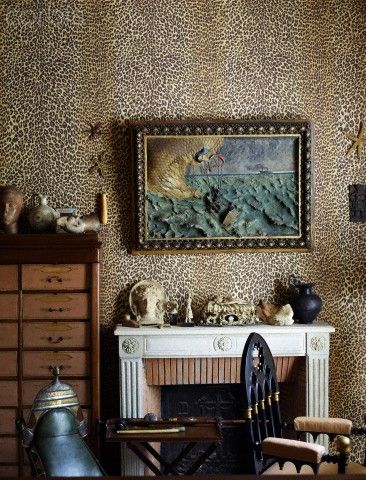 Jean Cocteau's studio at his home in Milly-la-fôret, decorated in collaboration with Castaing.