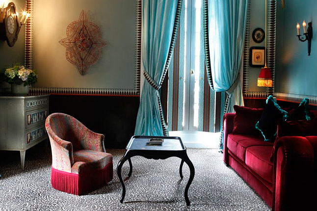 Madeleine Castaing inspired suite at Saint James Hotel, Paris.