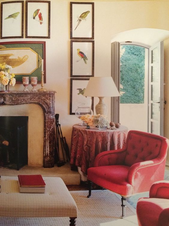 Marella Agnelli's living room in Corsica