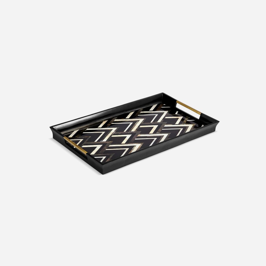 Deco Noir Large Rectangular Tray by L'Objet