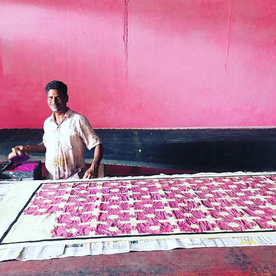 Hand block printing