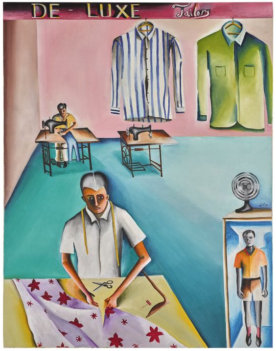 De-Luxe Tailors, Bhupen Khakhar. 1972