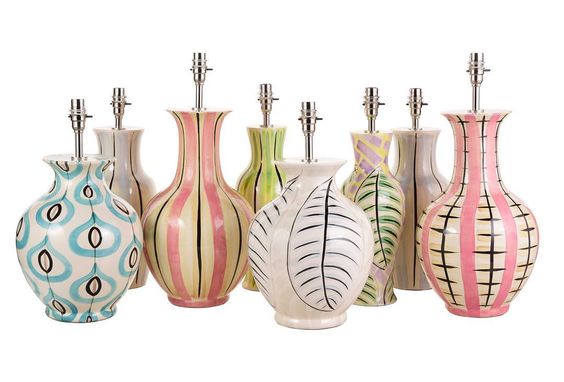 Nina Campbell ceramic base lamps