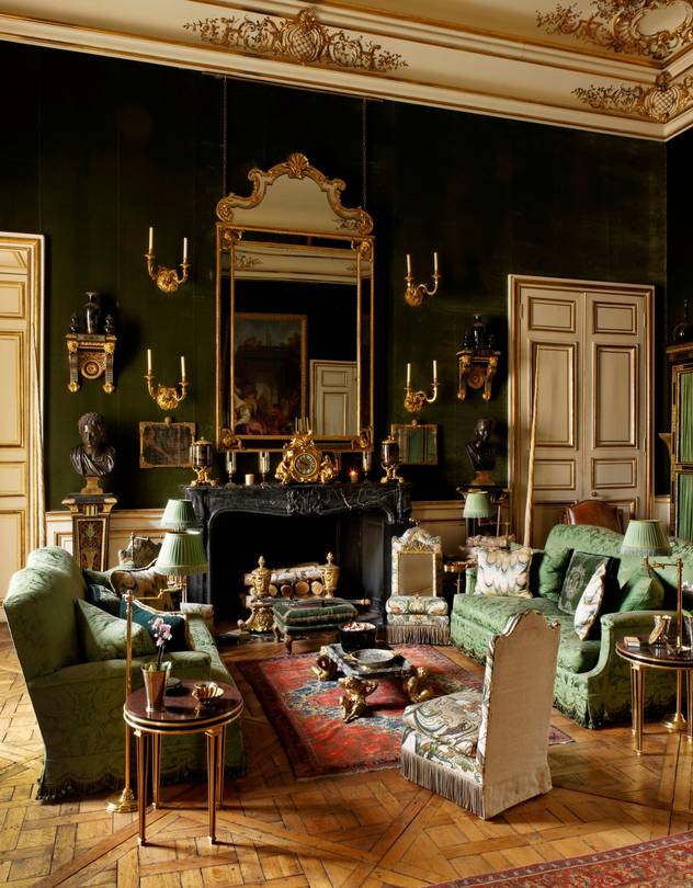 Hubert de Givenchy's Parisian salon.
