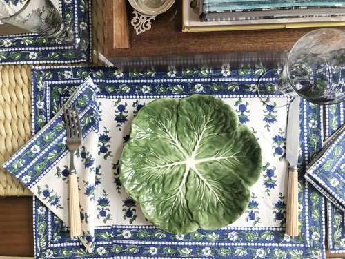 Woodland placemat and napkin set - India Amory Woodland placemat and napkin set - India Amory