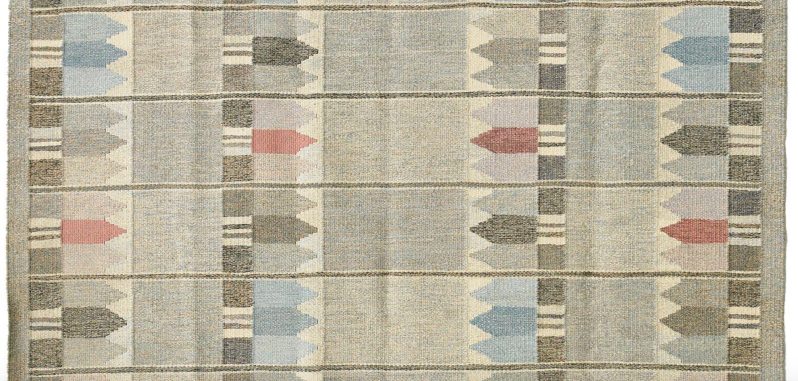 Detail of a flat weave rug (rölakan) by Kerstin Butler, 1966 Detail of a flat weave rug (rölakan) by Kerstin Butler, 1966