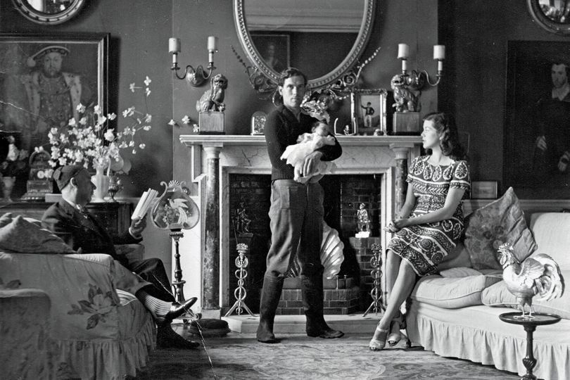 Faringdon House Cecil Beaton's portrait of Lord Berners, the Mad Boy, holding Sofka's mother as a baby, and Jennifer.