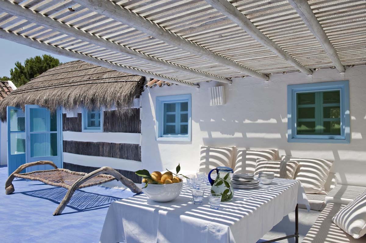 A Cabana in Comporta by Vera Iachia. She is most renown for the "Comporta Lifestyle," for which she was the originator, with interiors, architecture and product design that marry a traditional Portuguese fisherman's vernacular with her seamless signature contemporary aesthetic