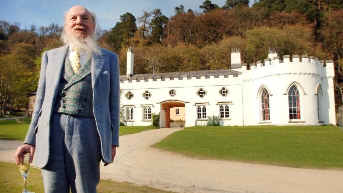 Garech Browne in front of Luggala