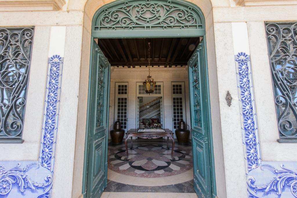 Beautiful blue and white tiles at Palacio de Rio Frio Bed and Breakfast in Portugal