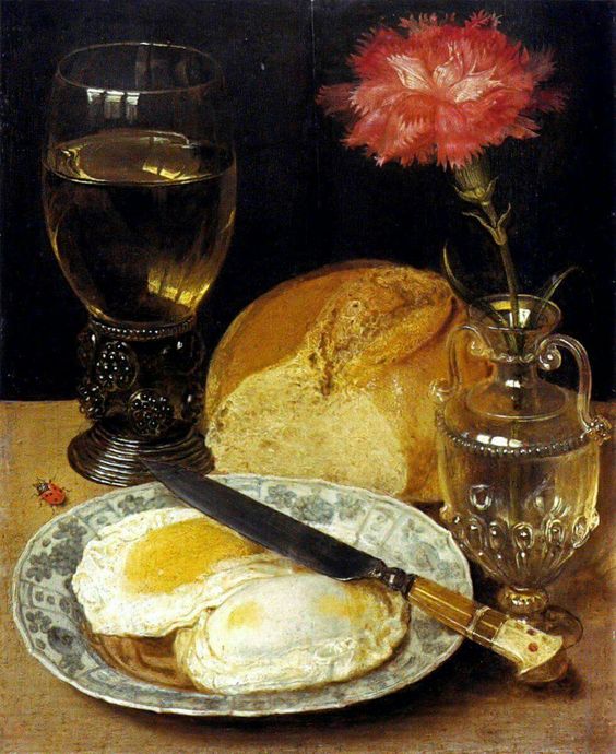 Georg Flegel (1566-1638) Still life with Carnation and Eggs 1600