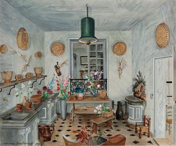 The Flower Room of Madame Lopez-Willshaw, Hotel Rodoconachi (1951) By Serebriakoff Alexandre