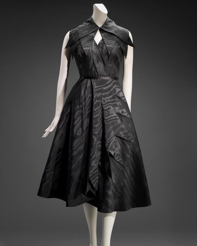 Cristobal Balenciaga Moire dress