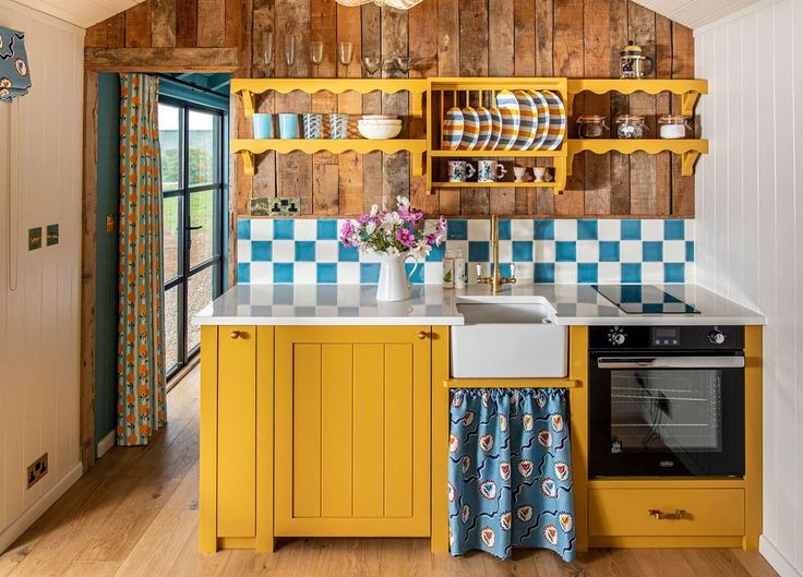 Aller dorset india yellow kitchen cabinets