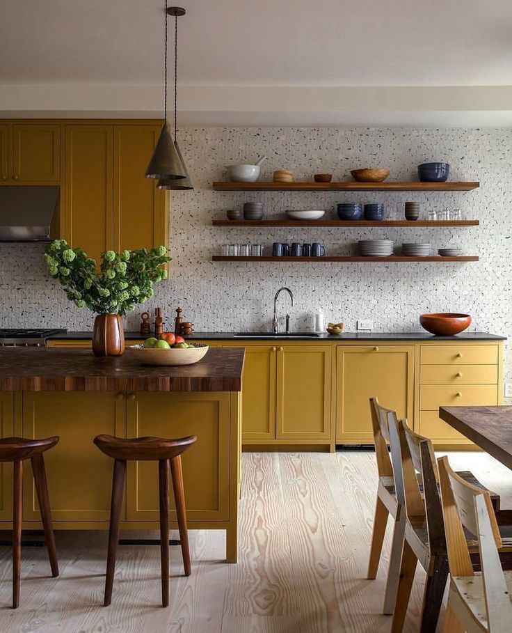 Studio Shamshiri yellow kitchen