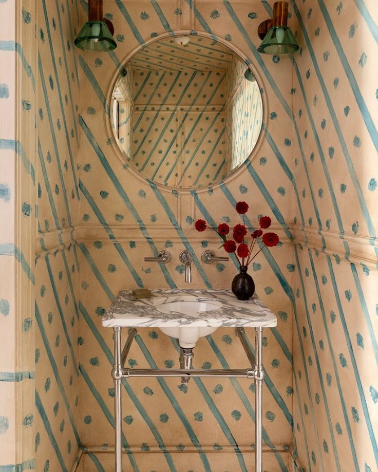 Heidi Caillier painted powder room