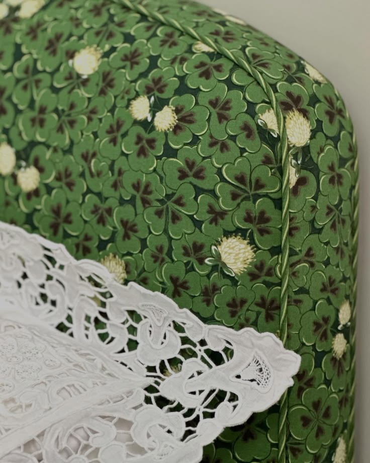 A headboard in “Les Trèfles” by @decorsbarbares 